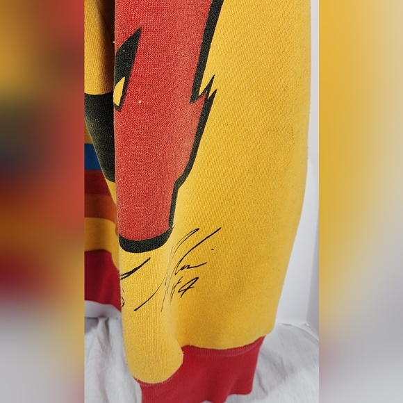 VINTAGE STERLING MARLIN #4 KODAK RACING MEN'S SWEATSHIRT WINSTON CUP XL YELLOW - Picture 4 of 16